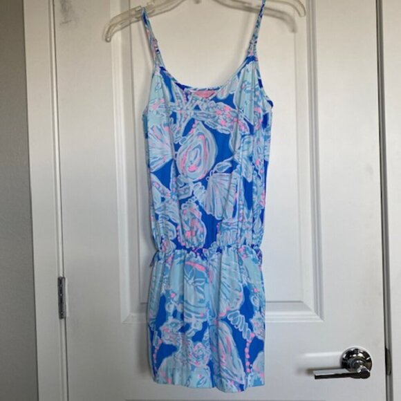 LILLY PULITZER Deanna Blouson Watercolor Strappy Romper Shorts XXS - Picture 6 of 14